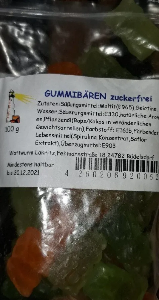 Gummibären zuckerfrei