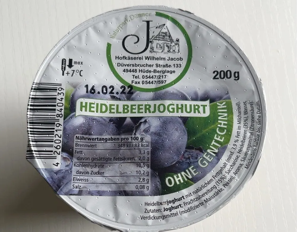 Heidelbeerjoghurt