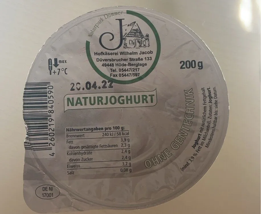 Naturjoghurt