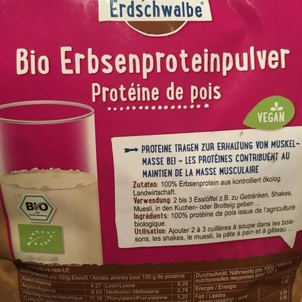 Bio Erbsenproteinpulver