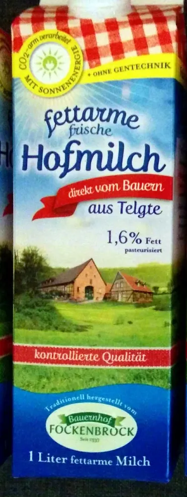 fettarme frische Hofmilch direkt vom Bauern aus Telgre