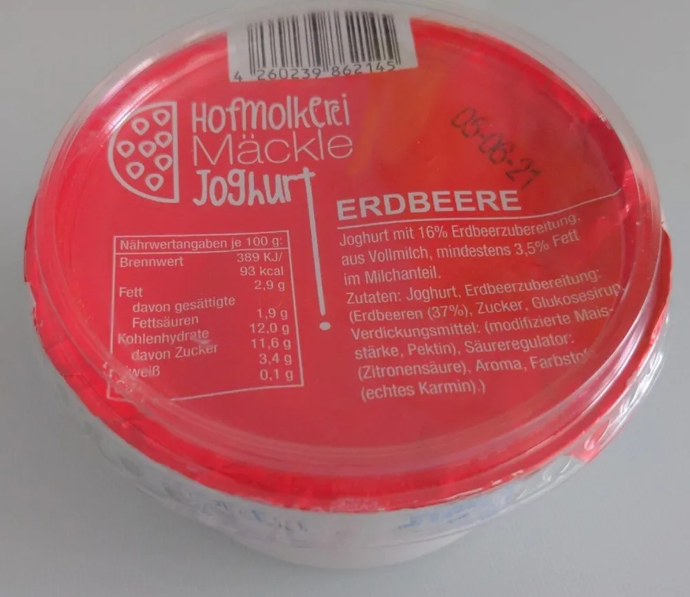 Joghurt Erdbeere
