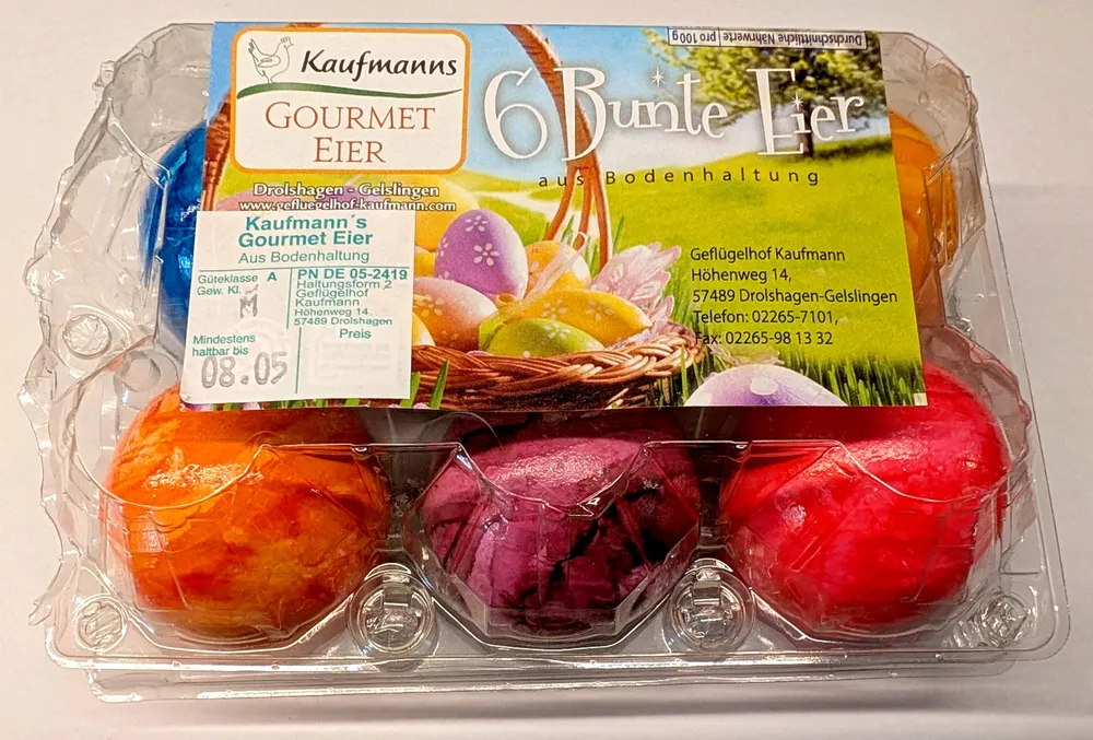 6 Bunte Eier
