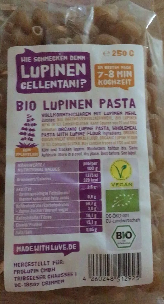 Bio Lupinen Pasta