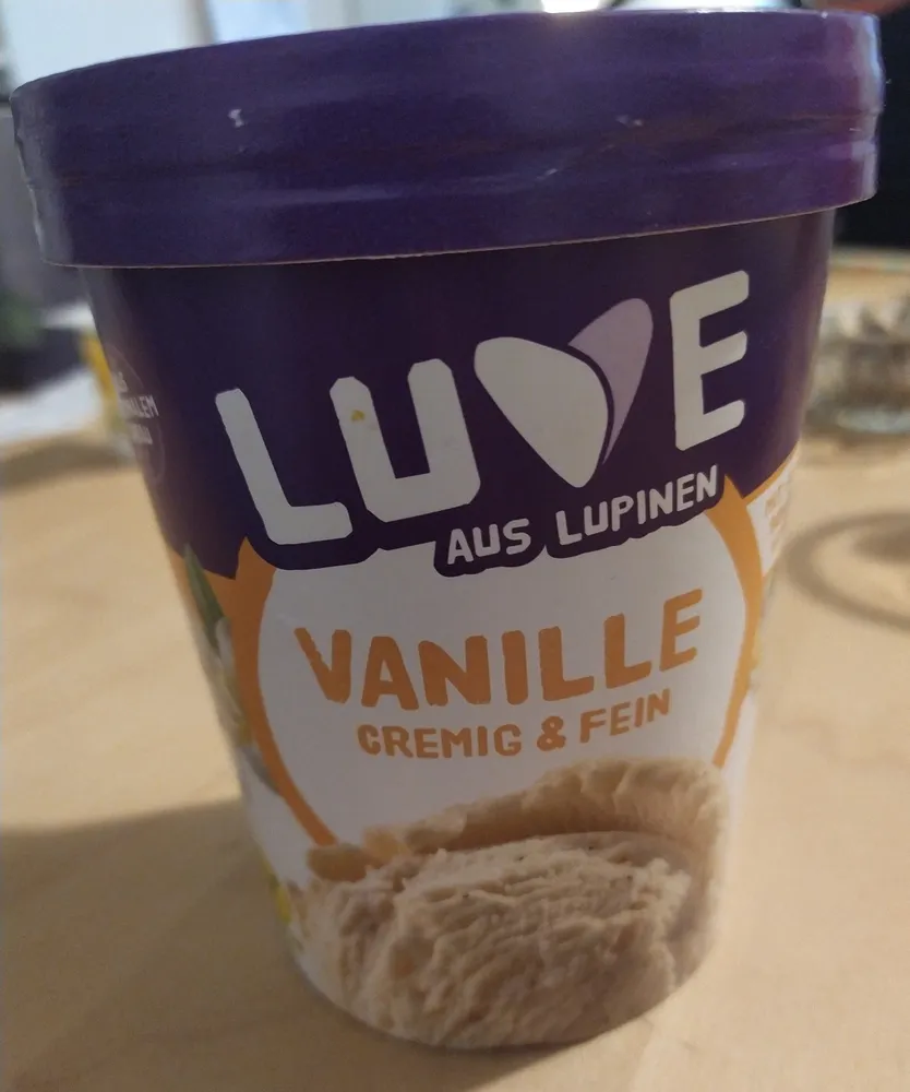 Glace vanille au lupin