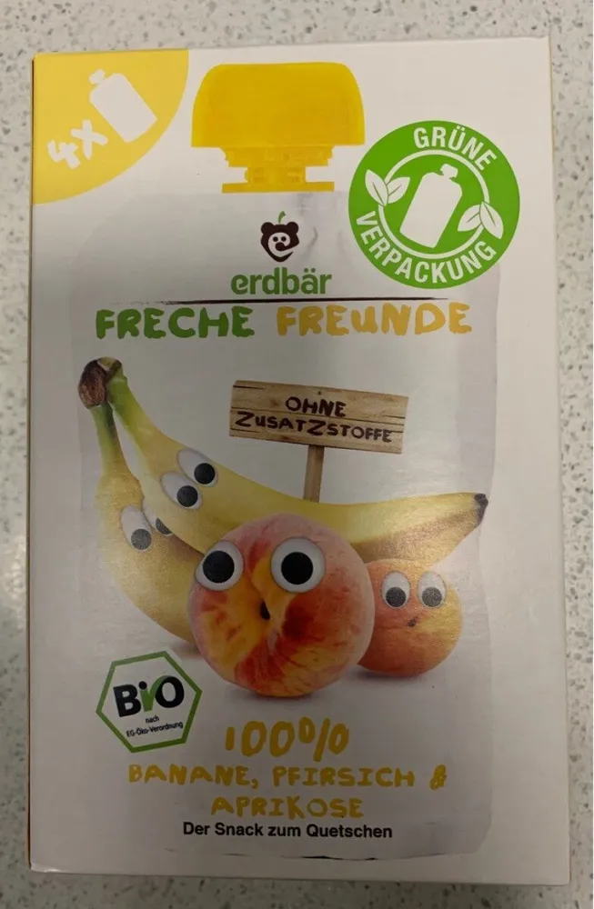 Freche Freunde Quetschmus Bana Pfir Apri 4 X 100 G