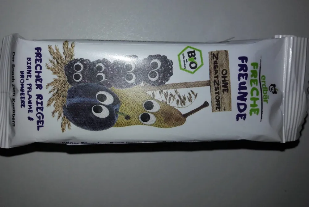Erdbär freche freunde Frecher riegel birne, pflaume & brombeere