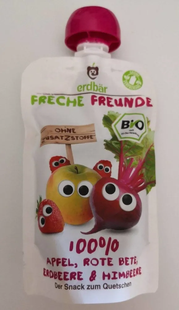 Freche Freunde Apfel, rote Beete, Erdbeere & Himbeere