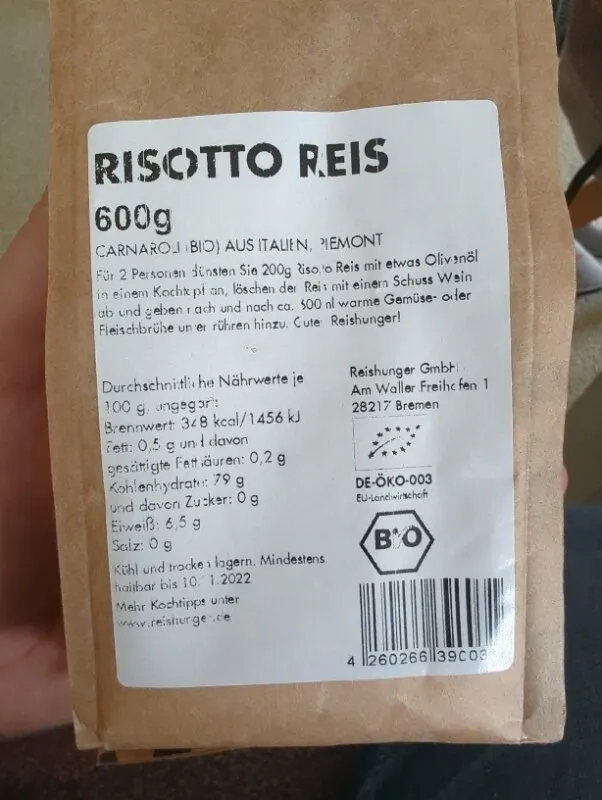 Bio Risotto Reis
