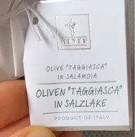Oliven Taggiasca in Salzlake