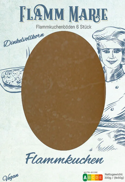 Flammkuchenböden aus Dinkelvollkorn
