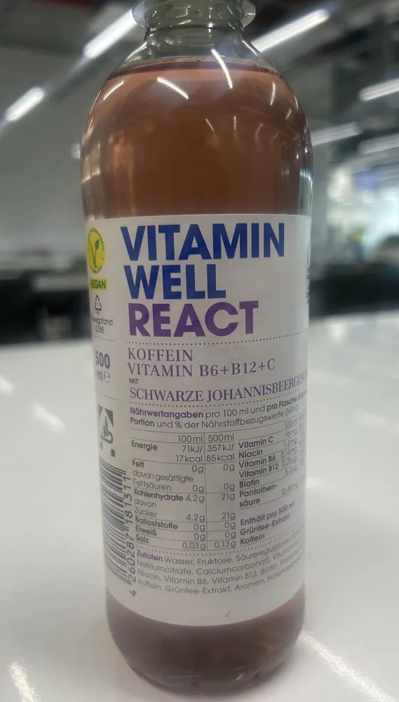 React Koffein - Schwarze Johannisbeeregeschmack