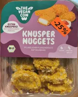 Vegane Bio-Nuggets auf Basis von Soja, paniert mit Cornflakes, gebraten