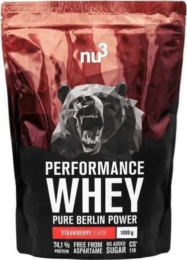 Nu3 Performance Whey Plus Shaker, Erdbeere
