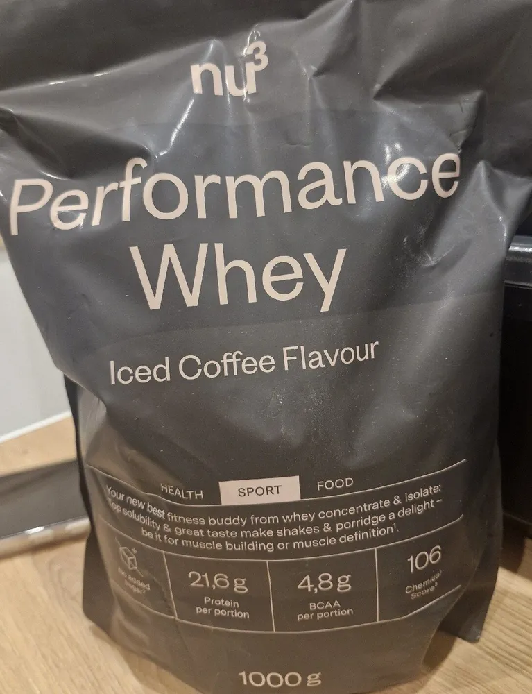 Nu3 Performance Whey, Iced Coffee, Pulver