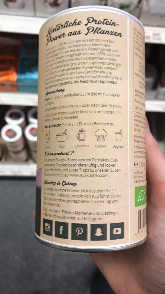 Nu3 Premium Organic Lupin Protein