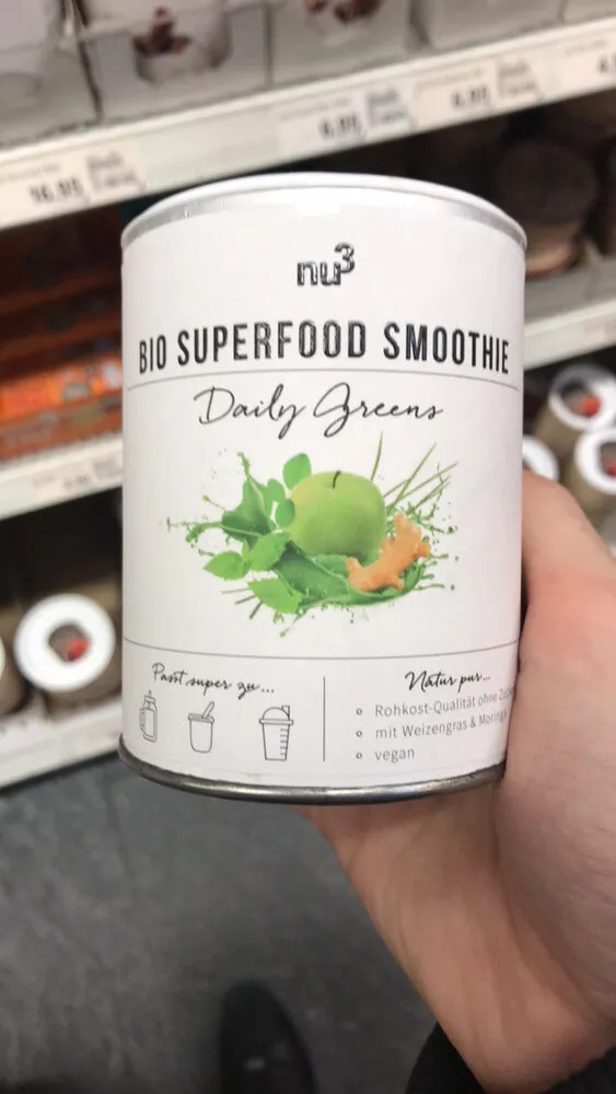 Nu3 Bio Superfood Smoothie, Daily Greens, Pulver