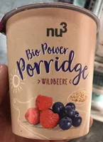 Nu3 Bio Power Porridge, Wildbeere, 6 X