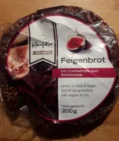 Feigenbrot mit Cranberries und Schokolade