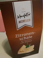 Zitronenschale in weißer Schokolade