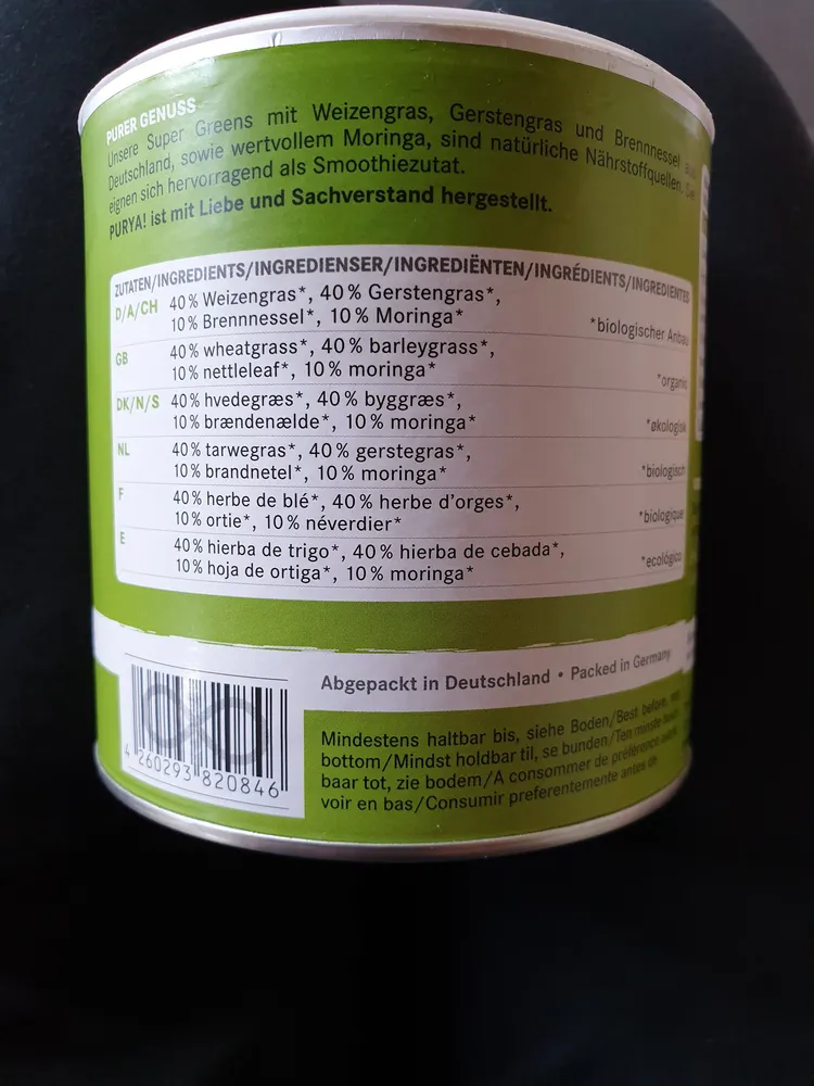 Bio Super Greens, Smoothie-pulver () Von Pur Ya!