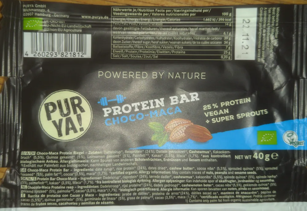 Protein Bar Choco-Maca