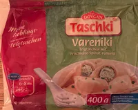 Teigtaschenmit 50%  Frischkäse-Spinat-Füllung, tiefgefroren