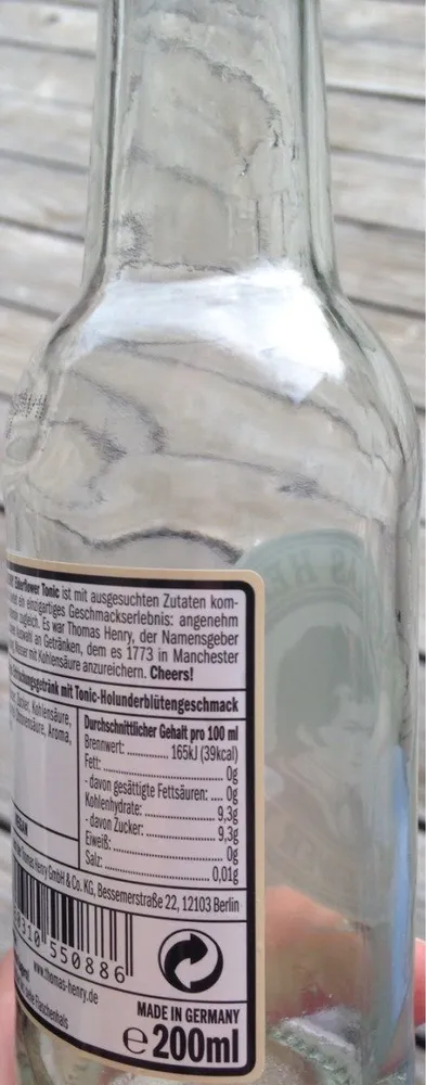 Thomas Henry Elderflower tonic