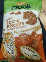 Organic cocoa biscuits