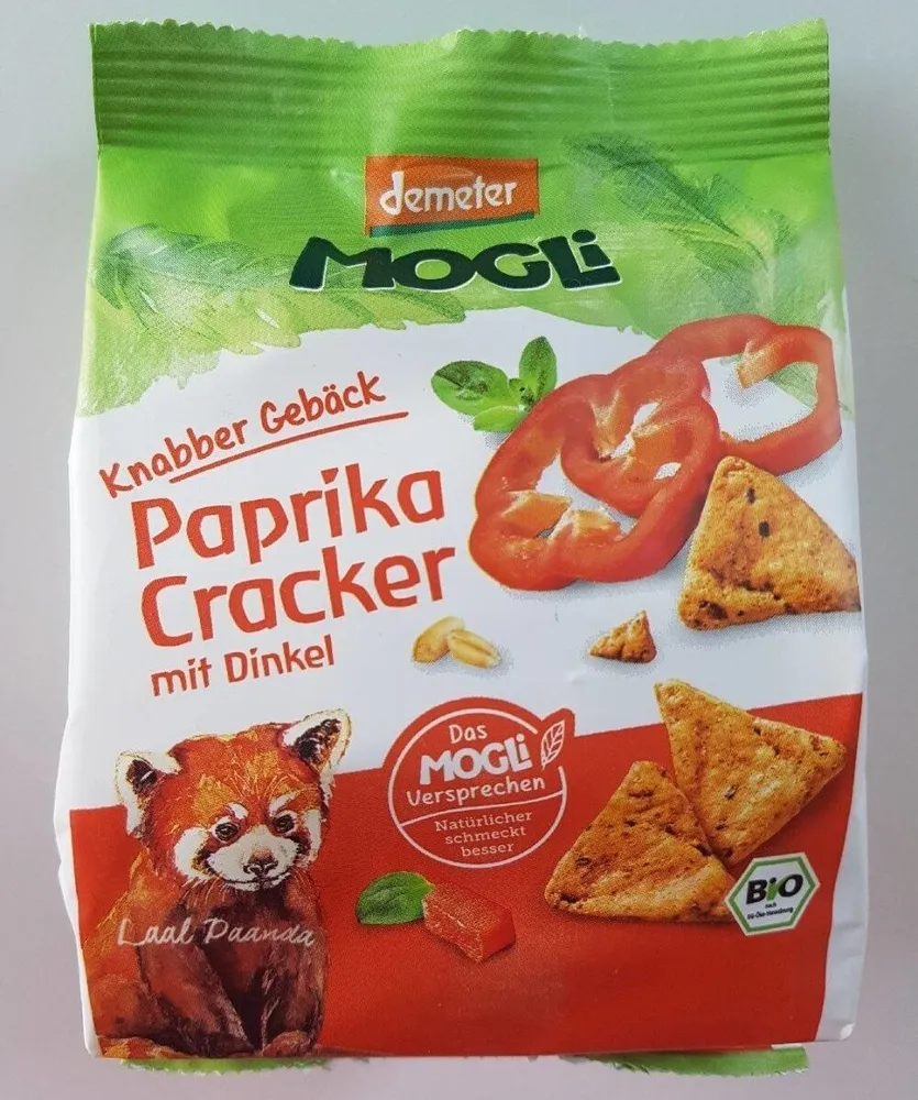 MOGLI Paprika Cracker mit Dinkel