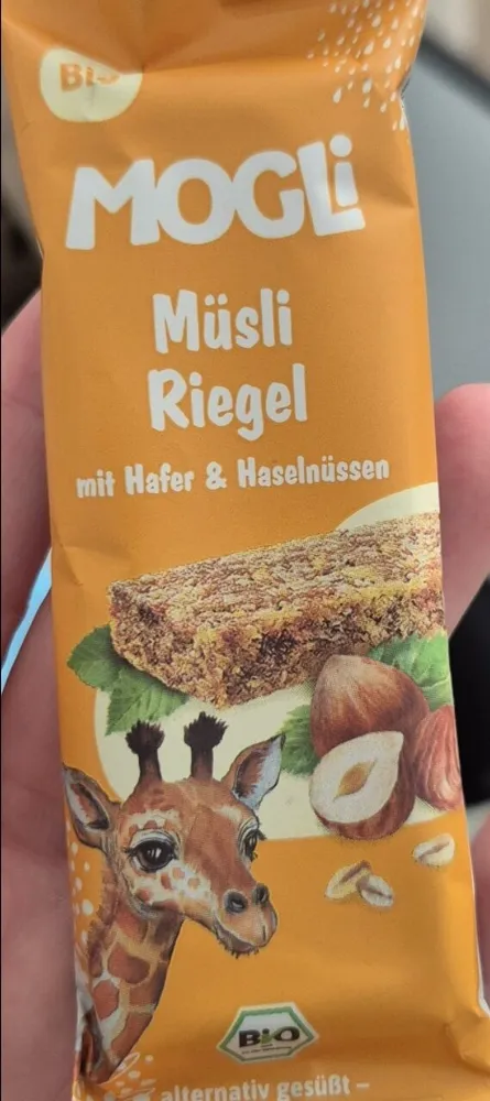 Mogli müsli riegel mit hafer und haselnüssen