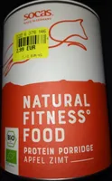 Natural fitness food proteine porridge appel zimt