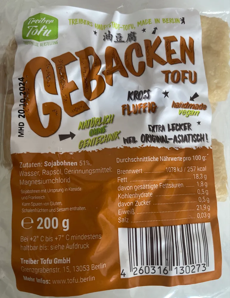 gebackener Tofu