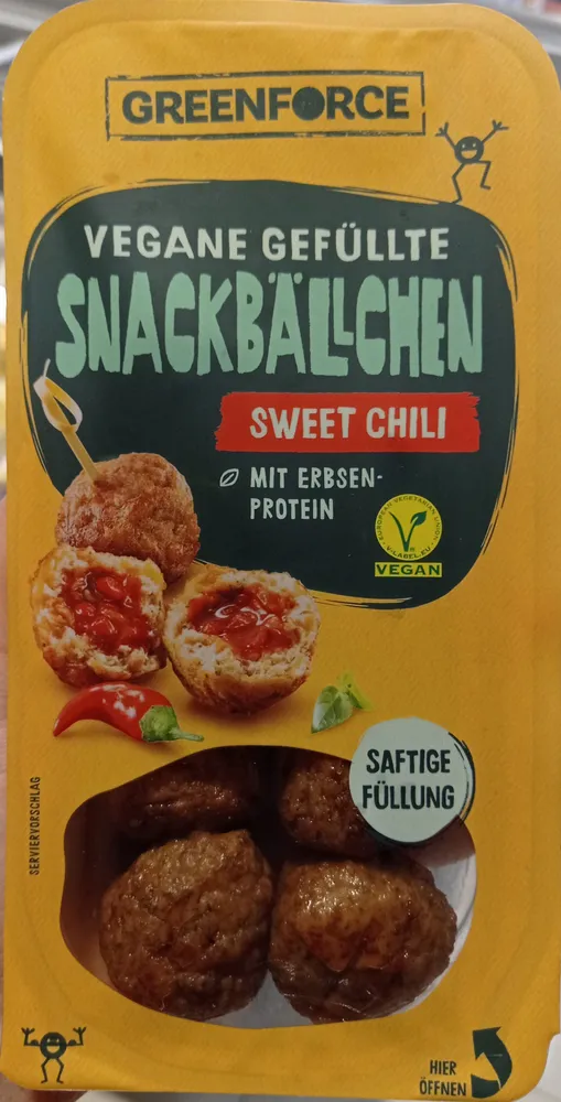 Vegane gefüllte Snackbällchen sweet chilli