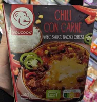 Chili con carne avec sauce nacho cheese