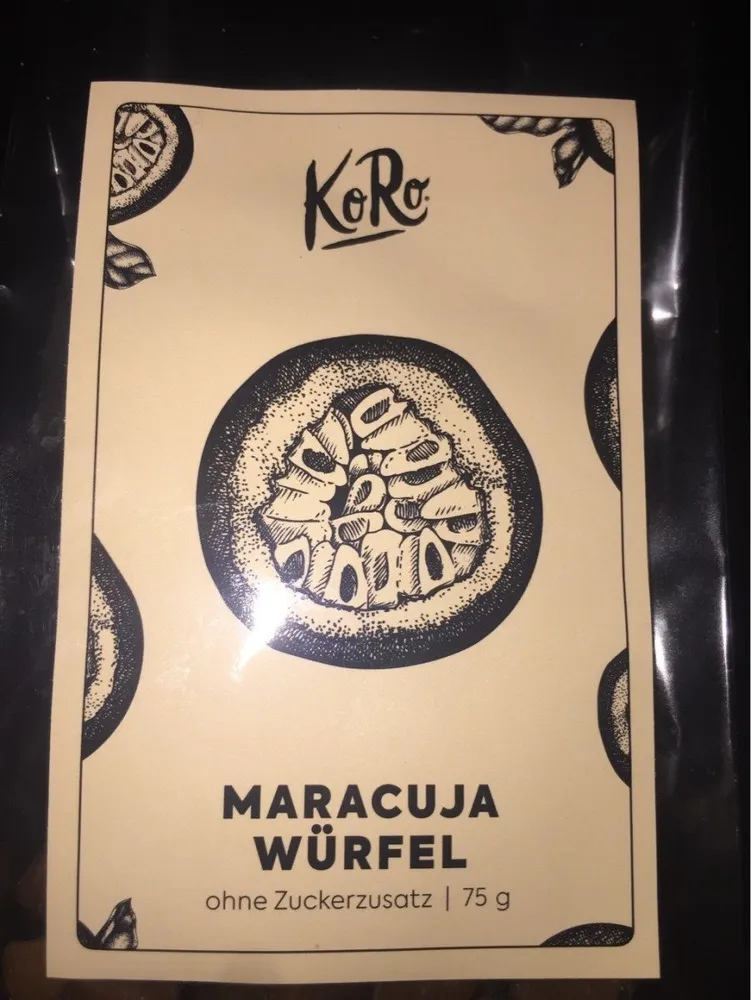 Cubes des fruits de la passion sans sucre ajouté