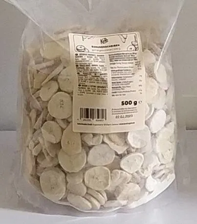 Rondelles de bananes lyophilisées