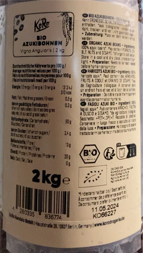 Adzukibeans dry