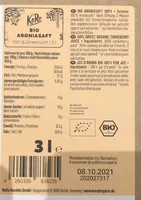 Jus d’aronia bio
