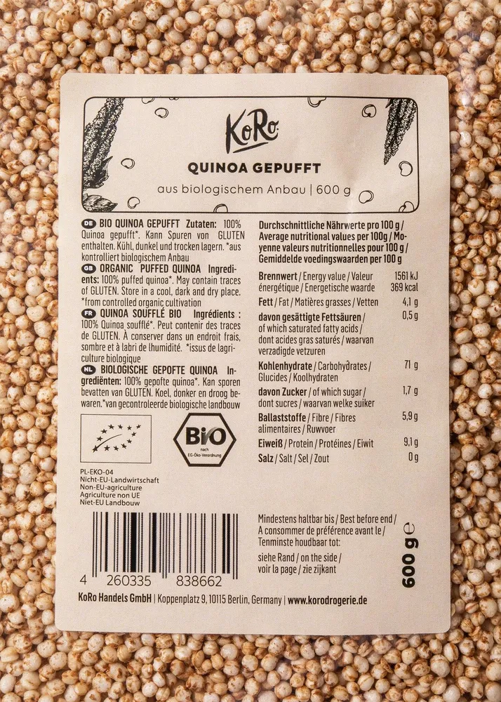 Quinoa soufflé bio