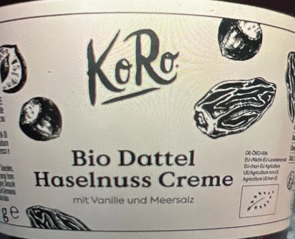 Bio Dattel Haselnuss Creme