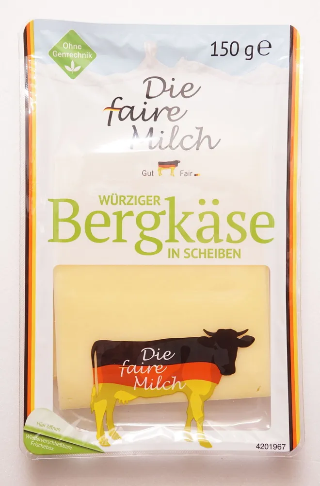 Würziger Bergkäse in Scheiben