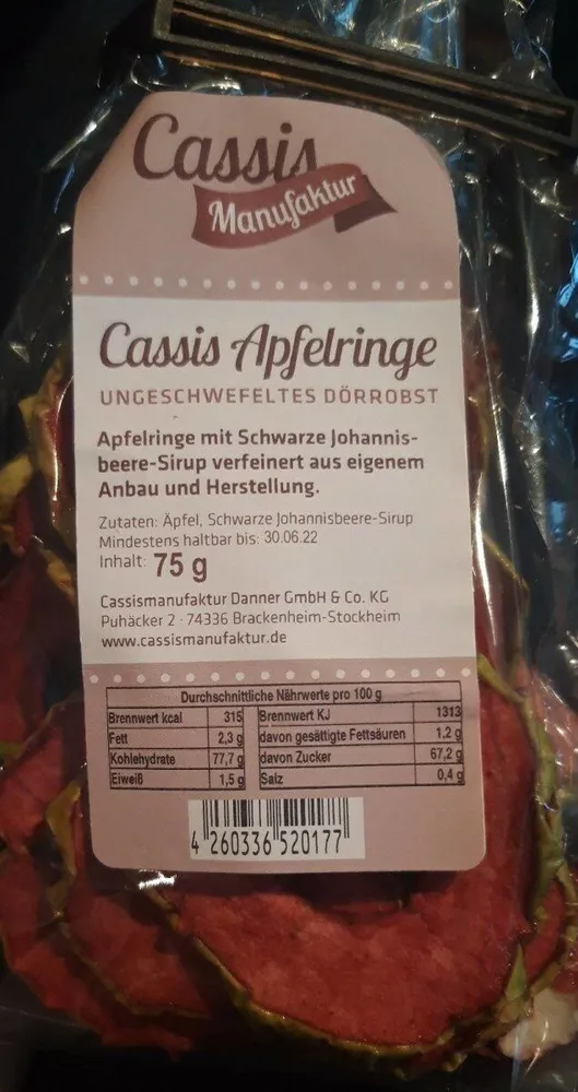 Cassis Apfelringe