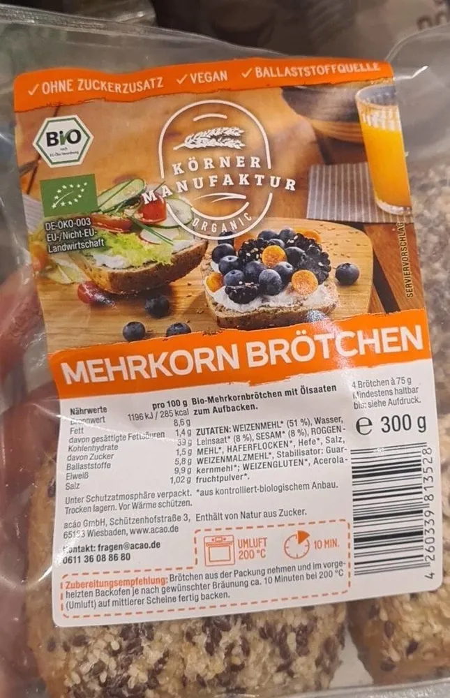 Mehrkorn Brötchen