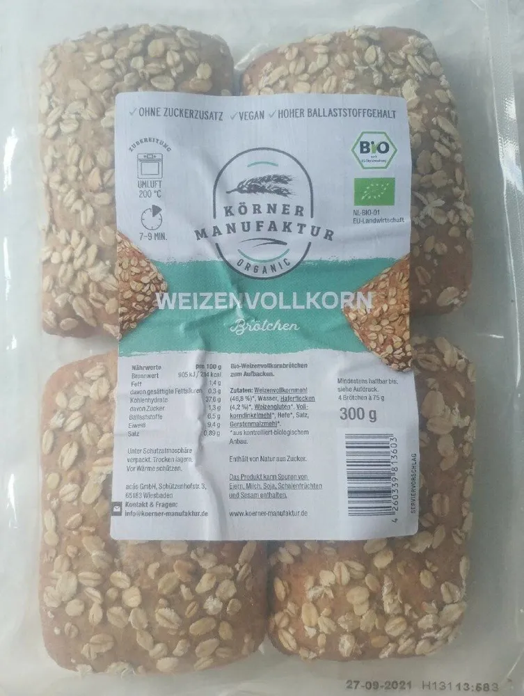 Weizenvollkornbrötchen
