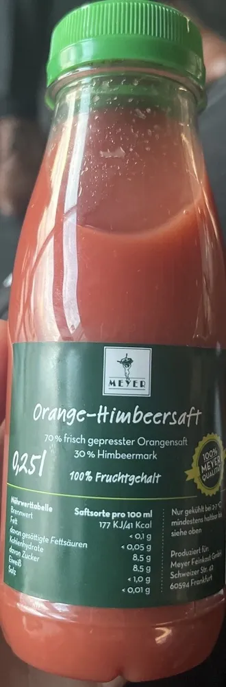 Orange-Himbeersaft