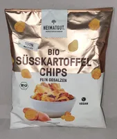 Heimatgut Bio Süßkartoffelchips fein gesalzen 4260350926580  Bio Süßkartoffelchips gesalzen