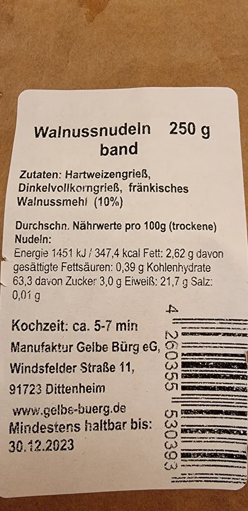 Walnussnudeln