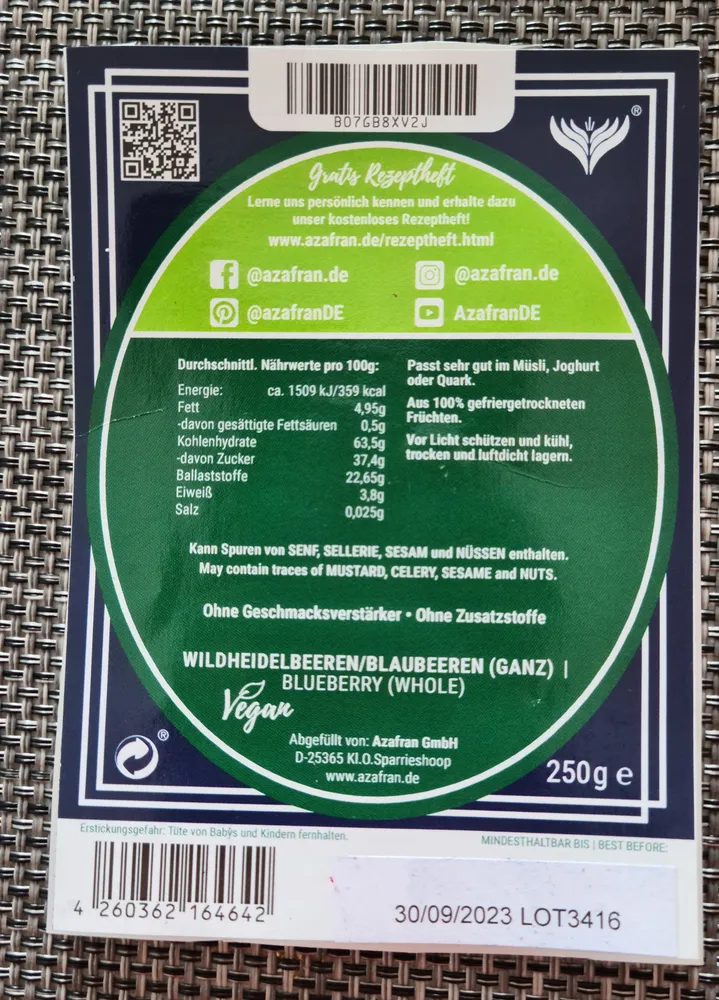 Wildheidelbeeren (ganz)