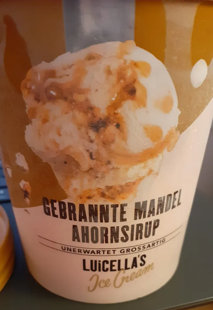 Ice Cream Gebrannte Mandel Ahornsirup